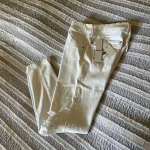 Hudson Colin jeans , white, distressed, 28in inseam, size 30